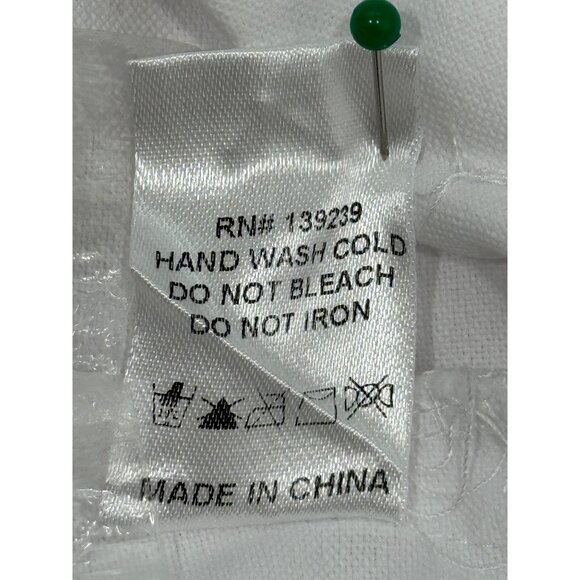 Tuckernuck Pomander Place Womens Button-Up Top 3/4 Sleeve White Shirt Size L - Picture 9 of 9